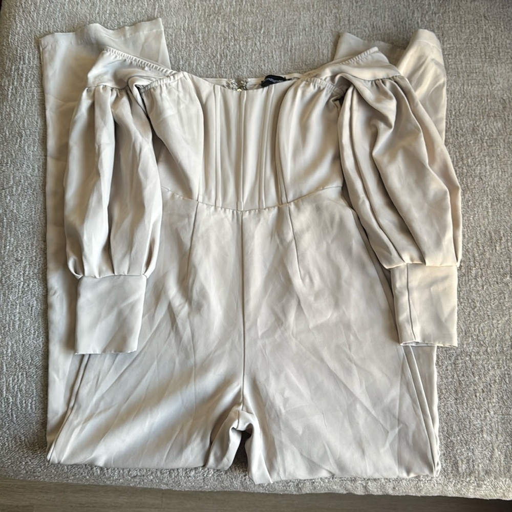 PrettyLittleThing Beige Jumpsuit